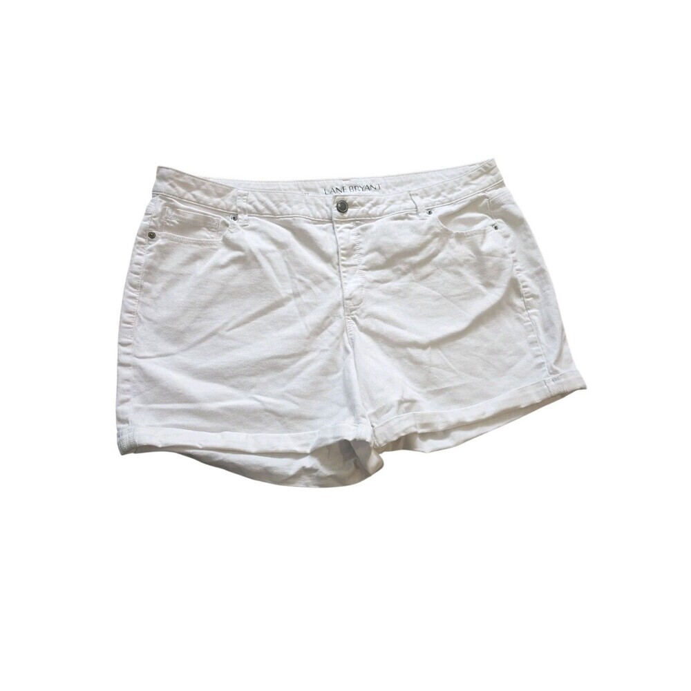 Lane Bryant White Jean Shorts Size 24 Short